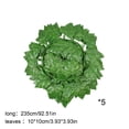 thumbnail image 4 of Yhmxh 5 Pack Artificial Green Leaves Vine Garlands, Green Hanging Ivy with Leaves, Artificial Greenery Hanging Vines for Wall, Ceiling, Patio, Wedding Party Home Indoor Outdoor Green Decoration, 4 of 7