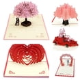 thumbnail image 2 of Tarjeta de amor emergente 3D con sobre, Día de San Valentín, cumpleaños, aniversario, tarjetas de felicitación para parejas, esposa, marido, regalos hechos a mano, 2 of 4