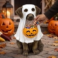 thumbnail image 7 of XGFHYJEH Halloween Decorations, Halloween Ghost Dog Pumpkin Candy Bowl Vintage Distressed White Puppy O Treat Halloween Tabletop Decor Resin Candy For Party Home Entryway Decor, 7 of 7