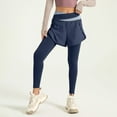 thumbnail image 2 of CAIXIA Women Skirted Full Length Leggings with Pockets,Tennis Skorts Skirts with Leggings Yoga Skorts, 2 of 7