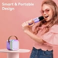 thumbnail image 2 of Máquina de karaoke portátil Niskite Bluetooth con 2 micrófonos para niños, 2 of 6