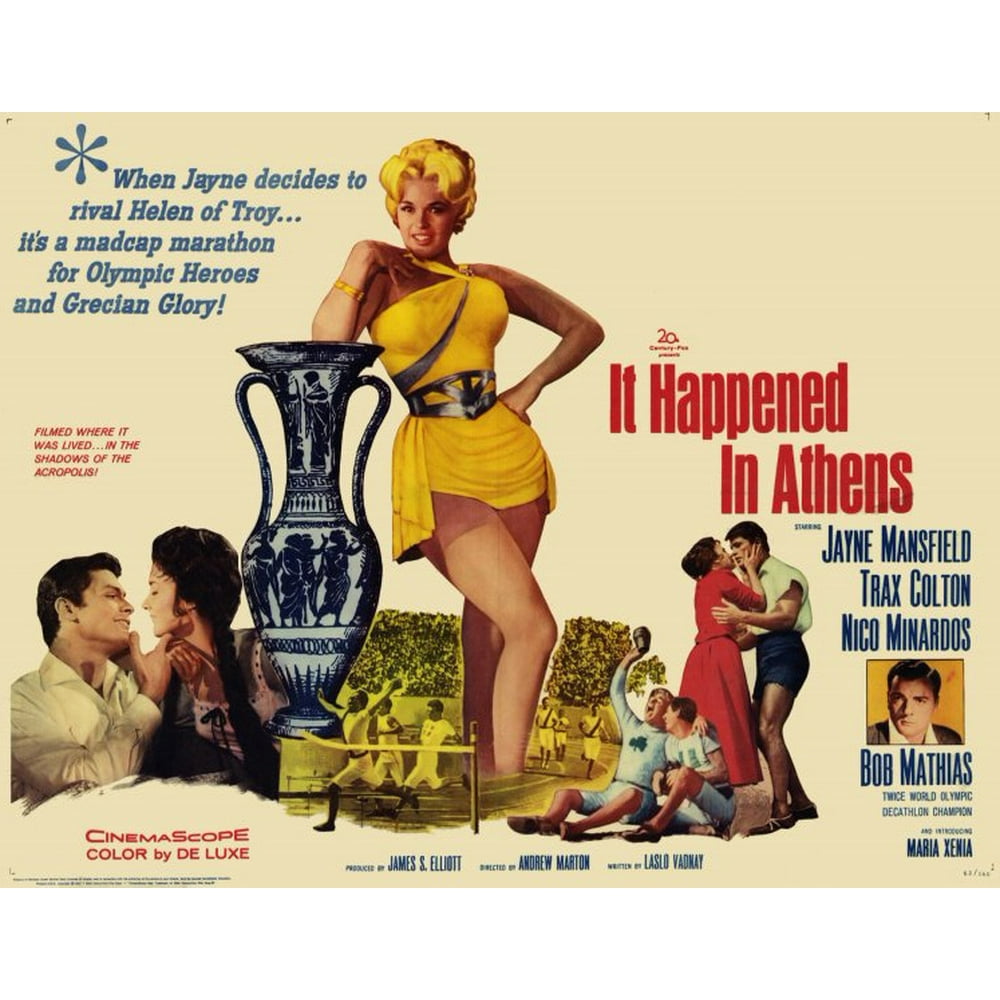 It Happened in Athens movie POSTER (Style A) (11" x 14") (1962