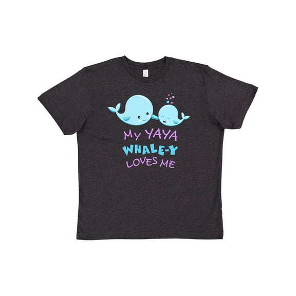 Inktastic My Yaya Whale-y Loves Me Youth T-Shirt