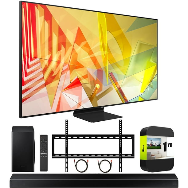 Samsung Qn55q90ta 55 Inch Q90t Qled 4k Uhd Hdr Smart Tv Theater Surround Sound Bundle With Samsung Hw Q60t 5 1ch Soundbar Wall Mount 2 X Deco Gear Hdmi Cables Walmart Com Walmart Com