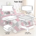 thumbnail image 3 of Jessy Home Twin 7 Piece Comforter Set Red White Plaid Bedding Set Bed in a Bag with Flat Sheet and Fitted Sheet, Pillowcases & Shams, 3 of 8