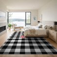 thumbnail image 3 of ODIKA 9'x12' Washable Area Rug Non-Shedding, Easy Care Buffalo Plaid Farmhouse Check With Hello Lettering Christmas Motif for Master Suite, California King, Under Bed, 3 of 7