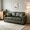 Olive Green, variant on AUU 69" Modern Foil Fabric 2-Seater Sofa with Diamond-Quilted Back, 2 Throw Pillows & High-Density Foam Cushions – Space-Saving Upholstered Couch for Apartment, Living Room, or Office