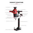 thumbnail image 4 of Electric Diamond Water Drill Machine 1600r/min Engineering Torque Drilling Machine Mini Hand Drill Power Tool Max.180MM ,Long Lasting, 4 of 7