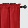 thumbnail image 3 of JIUZHEN Christmas Valance Curtains for Kitchen Window Valances for Living Room/Basement Window Curtains Bathroom Thermal Insulated Short Rod Pocket Curtain Panels, Red,60 x 18 Inches,1 Panel, 3 of 9