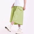 thumbnail image 2 of KyCheLot Kids Girls Solid Color Capris Pants Summer Pleated Wide Leg Elastic Waist Pants Comfy Fashion Skirts Pants, 2 of 4