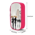 thumbnail image 4 of XMXY Watercolor Rainy Day Pencil Case Cute Aesthetic, Portable Pencil Bags with Compartments Zipper Pink, 4 of 7