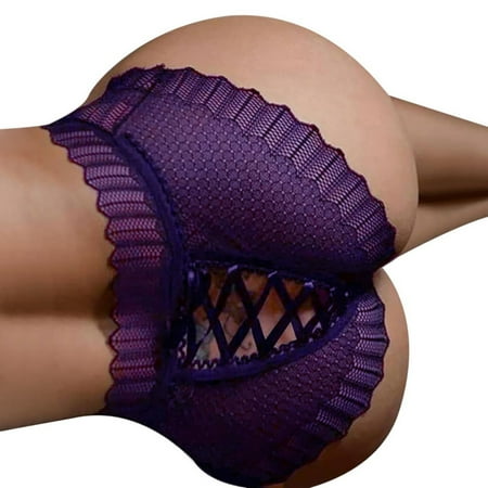 

SEARCHI Women Hot Panties Crochet Lace- Panty Sexy Hollow Out Underwear Female Lingerie Briefs