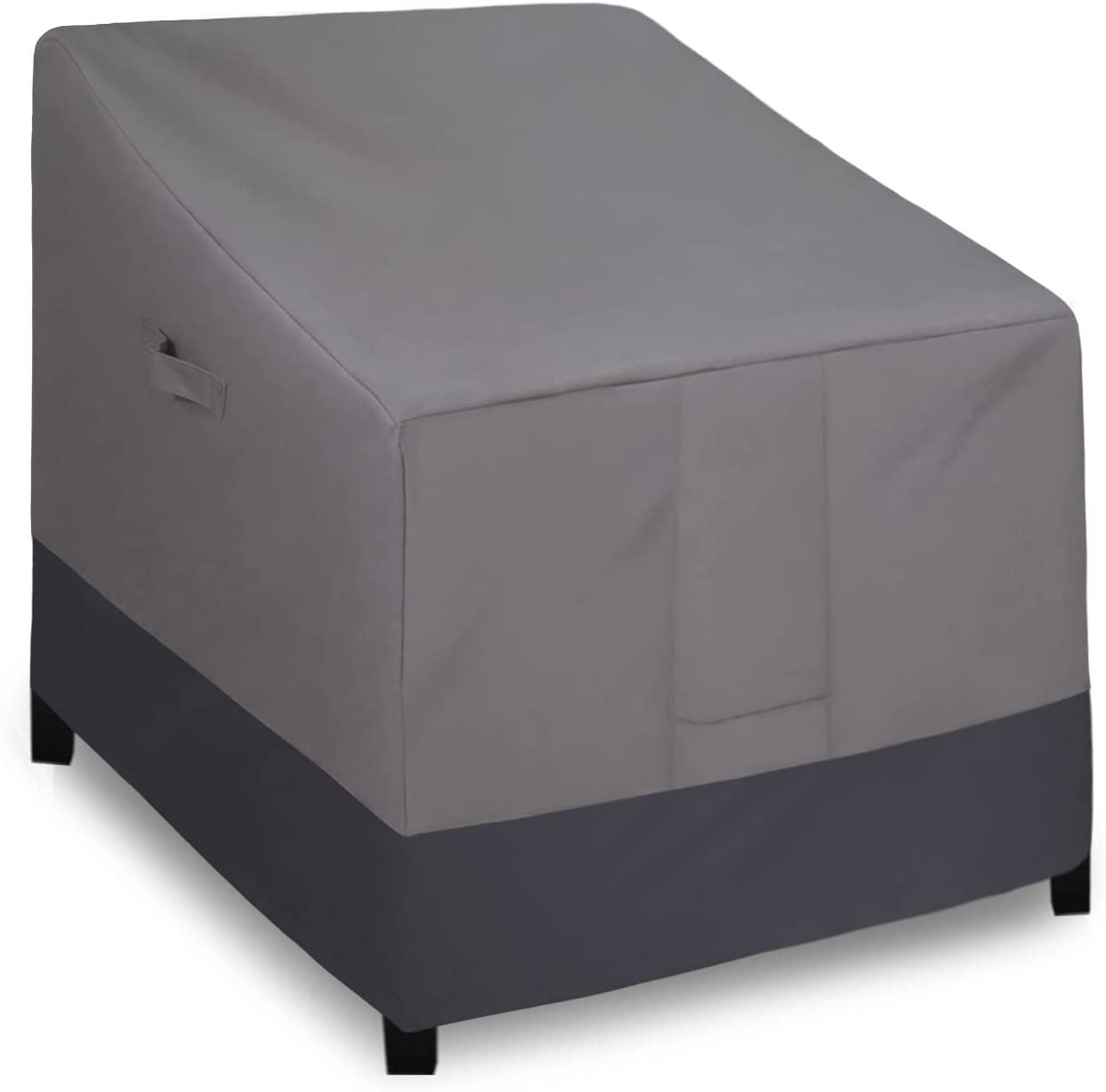 General Outdoor Chair Cover Waterproof, Heavy Duty Patio Chair Cover, Windproof Outdoor Furniture Cover with Air Vent (2 Pack-33.5Wx31.5Dx36H inch, Gray/Dark Gray)