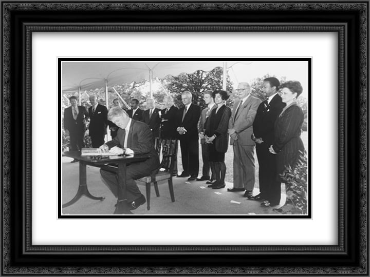 President Bill Clinton signing the National Voter Registration Act of