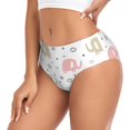 thumbnail image 2 of Fotbe Little Elephant Calzones Estampados para Mujer – Ropa Interior de Algodón, Cómoda, Suave y Elástica-Large, 2 of 6