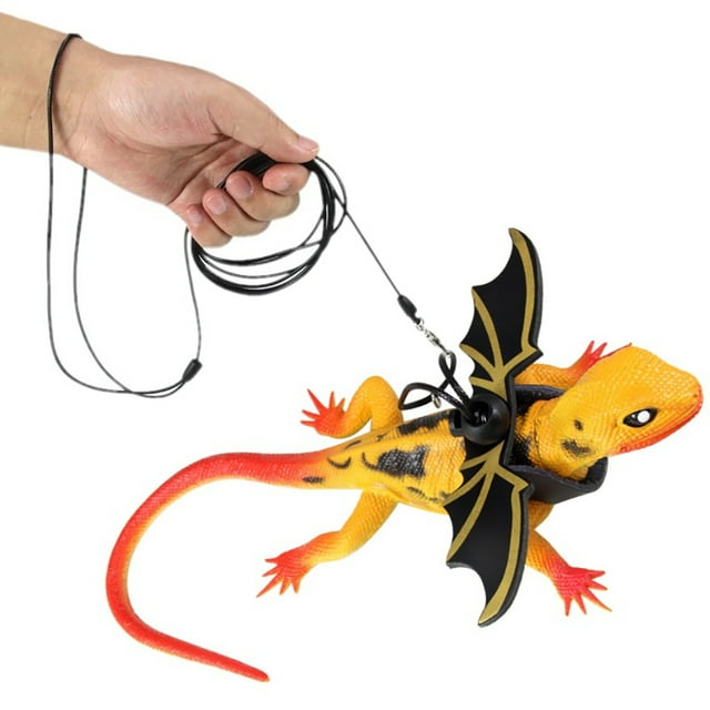 Harness Leash Lizard Chauve-Souris Réglable Wing Perroquet Harness Leash pour Halloween