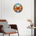 thumbnail image 2 of 12 Inch Wall Clock Battery Operated Silent Clock Decorative for Office, Kitchen, Outdoor, Living Room，Butterflies and Flowers Pattern, 2 of 4
