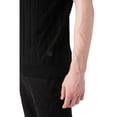 thumbnail image 2 of Avva Men's Slim Fit, Short Sleeve, Polo Neck, Sweater-Knitwear T-Shirt, Medium, Black, 2 of 6