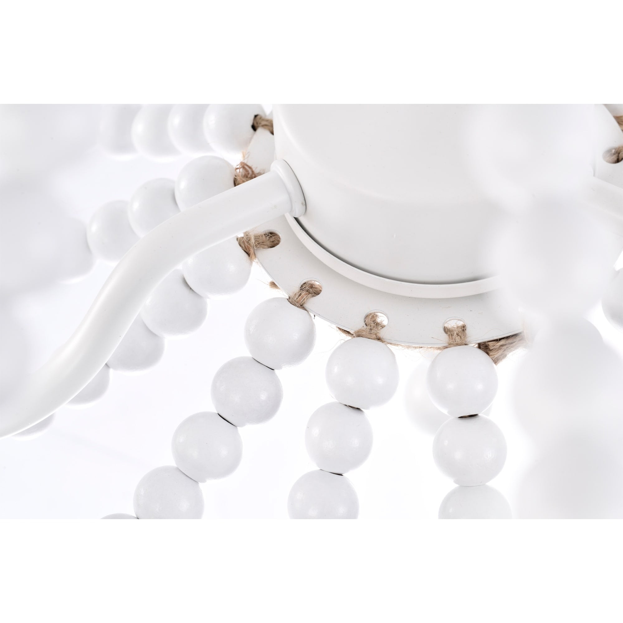 Demi 16 in. 4-Light Indoor Gloss White Finish Chandelier with Light Kit