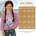 thumbnail image 7 of Xixirimido Cute Axolotls Bubble Pink Printed Girls Casual Tunic Tops Knot Front Long Sleeve Loose Soft Blouse T-Shirt Cute Graphic Girls Shirts, Size 5-6, 7 of 7