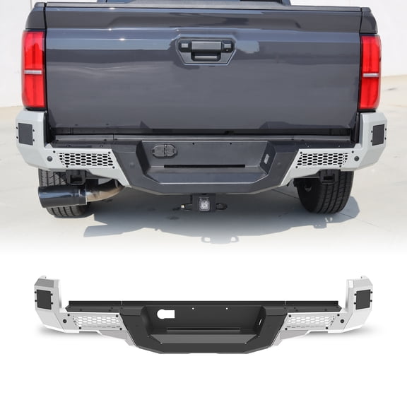 Rear Bumper Compatible with 2024 2025 Toyota Tacoma,Back Bumper Heavy Duty Offroad Bumper