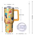 thumbnail image 2 of 40oz Snowman Tumbler with Lid and Straw Leak Proof Stainless Steel Cup Holiday Gift Christmas Coffee Water Bottle, 2 of 4