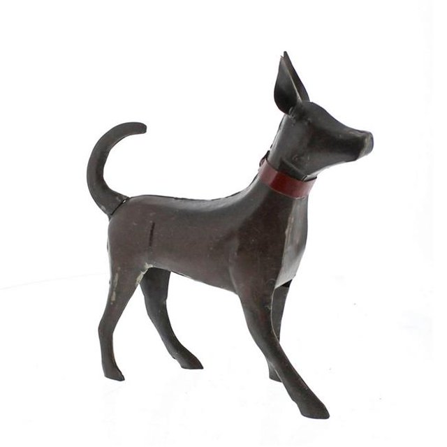 Benzara BM230237 Metal Walking Dog Accent Decor, Bronze - Small