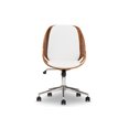 thumbnail image 2 of Baxton Studio Watson Moderne et Contemporain White et Walnut Chaise de Bureau, 2 of 4