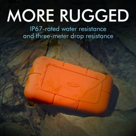 LaCie - Rugged 4TB  External USB-C, USB 3.2 Portable Solid State Drive with Rescue Data Recovery Services
