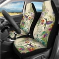 thumbnail image 2 of Pzuqiu Hummingbird Car Bucket Seat Rear Bench Cover Steering Wheel Seat Belt Headrest Cover Center Console Cushion Pad Coasters Keychain 14 Pcs Car Interior Accessories Decor Easy Install, 2 of 7