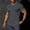 Gray, variant on New summer arrivals YLSDY Men's Fashion Ribbed V Neck T Shirts Side Slit Hem Gym Training Workout Tunic Tops Summer Casual Short Sleeve Tees Brown S