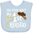 thumbnail image 3 of Inktastic No, This Ain't My 1st Rodeo Cowboy Hat and Lasso Boys or Girls Baby Bib, 3 of 4