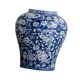 thumbnail image 4 of Jarrón de cerámica para flores, maceta, arreglo floral único y elegante, azul y Azul oscuro, 4 of 9