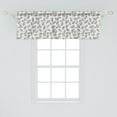 thumbnail image 2 of Ambesonne Leaves Window Valance, Ornamental Minimal Woods, 54" X 18", Ivory and Grey, 2 of 3