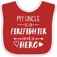 thumbnail image 3 of Inktastic My Uncle is a Firefighter and a Hero Boys or Girls Baby Bib, 3 of 4