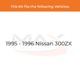 thumbnail image 2 of Max Advanced Brakes - Brake Kit for 1995 1996 Nissan 300ZX Front Replacement Cross Drilled Disc Brake Rotors and Ceramic Brake Pads, 2 of 9