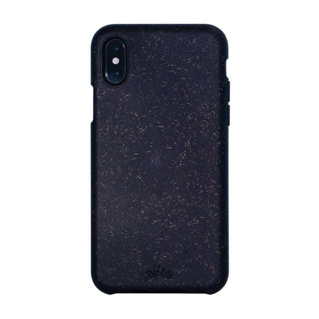 Pela Étui Compostable Écologique pour Apple iPhone X, iPhone TP - Noir