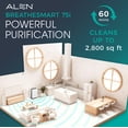 thumbnail image 3 of Alen Air Purifier BreatheSmart 75i w/ Essential (Pure) Filter for Large Rooms up to 2600 Sq. Ft. - Perfect for Living Room & Kitchen - Captures Allergens, Dust, & Mold - White, 3 of 13