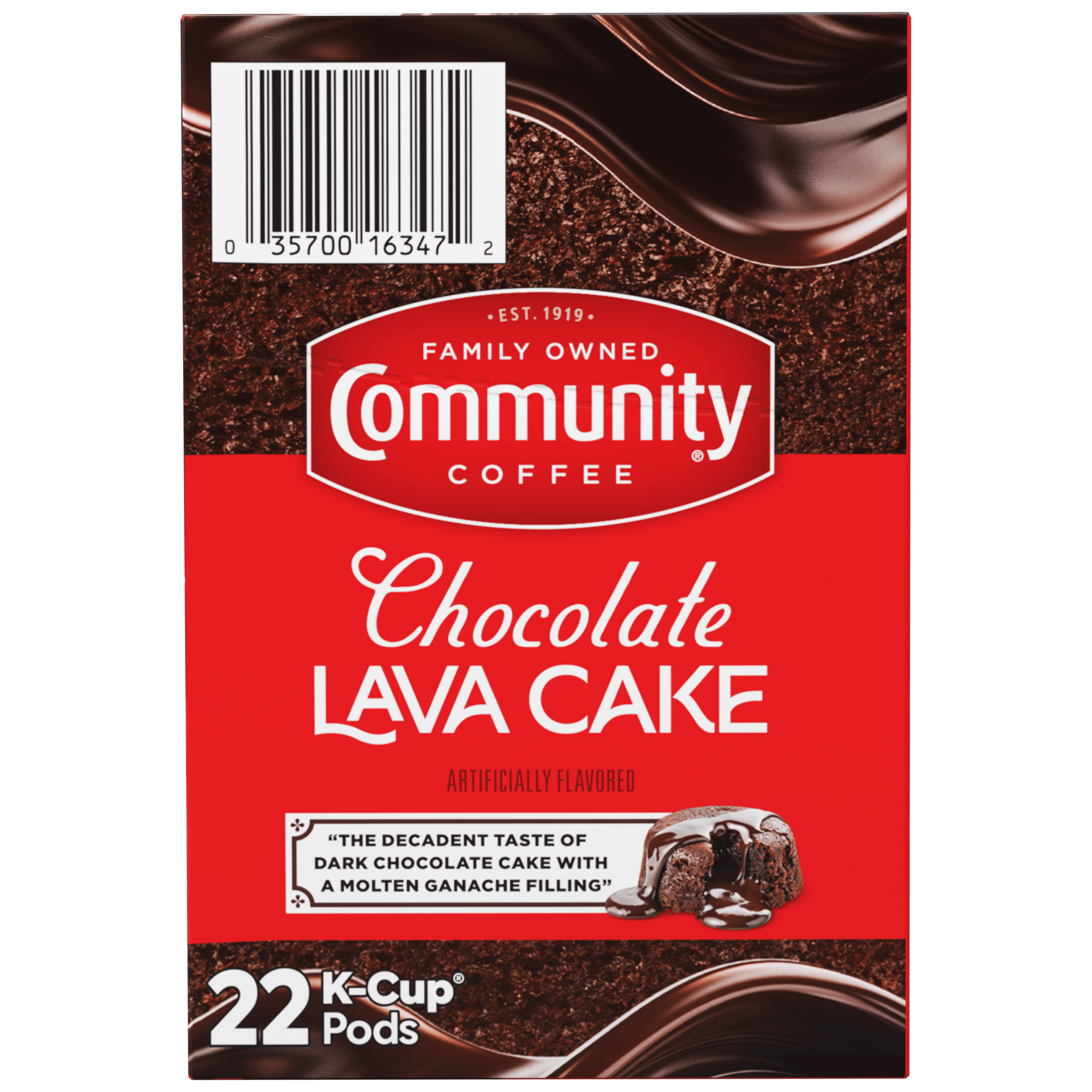 Community® Coffee Chocolate Lava Cake Coffee Single-Serve Cups 22 Count Box
