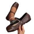 thumbnail image 6 of Brown Women'S Casual Loafers With Buckle Detail Thick Sole Flat Shoes For Everyday Wear Comfortable Lightweight Footwear Size 39, 6 of 9