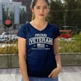 thumbnail image 4 of Proud Veteran Women's V-Neck T-shirt Veteran's Day Military Honor US Flag Army Air Force RED Friday American Patriot Tee, 4 of 7