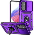 thumbnail image 1 of Dteck Case for Samsung Galaxy A16 5G, Sliding Lens Protection Cover, Hybrid Military Grade Shockproof Cover with Ring Kickstand Rugged Case for Samsung Galaxy A16 5G, Purple, 1 of 8