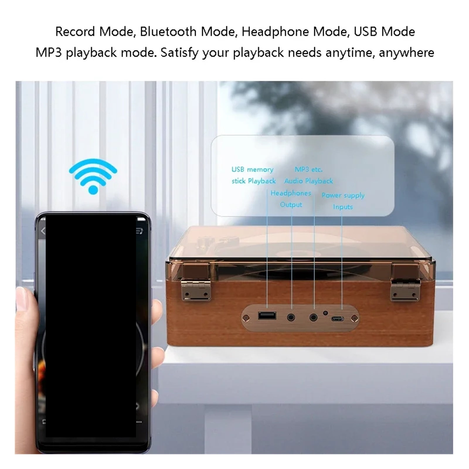 CD Player Bluetooth 5.0Built-In Speaker HIFI Portable Music PlayerBuilt-In SpeakerHigh-Capacity ,Multi-Functional