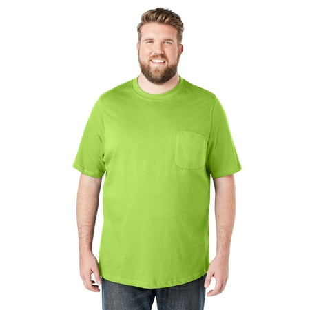 Boulder Creek By Kingsize Men's Big & Tall Heavyweight Crewneck Pocket T-Shirt