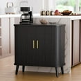thumbnail image 3 of Lulive Black Buffet Cabinet, Sideboard Buffet Storage Cabinet with Sliding Doors, Modern Bar Cabinet for Kitchen & Dining Room, 3 of 16