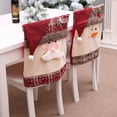 thumbnail image 2 of Fundas para sillas navideñas, fundas para sillas de comedor, fundas para respaldo de silla navideñas, fundas para gorro de Papá Noel y muñeco de nieve, decoración, 2 piezas, 2 of 4