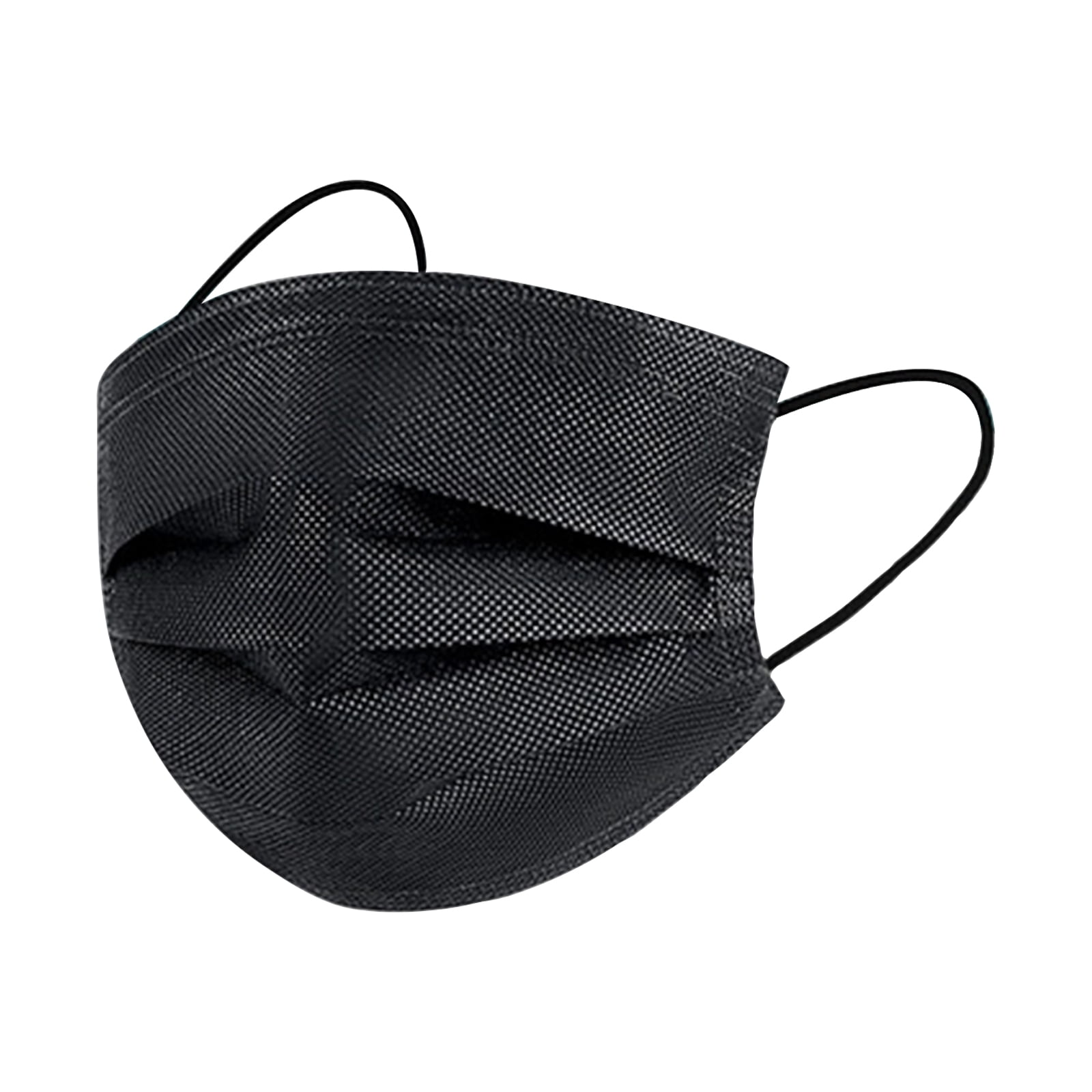Disposable Face Mask, 3-ply Black, 50 Pack, Breathable Protective Face Covering for Daily Use, Indoor Outdoor Activities for Men Women Adults