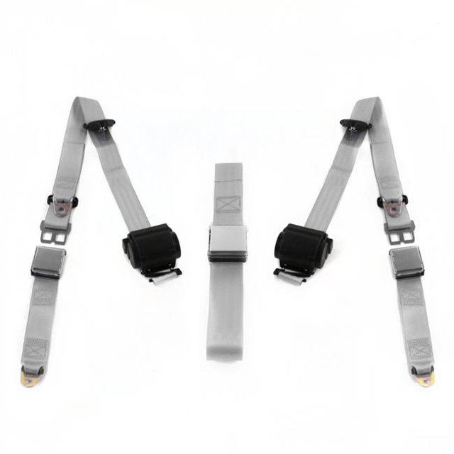 Kit de Ceinture de Sécurité Rétractable Gris & Gris pour Avion Chevy FS Blazer 1973-1991 3 Points - 3 Ceintures