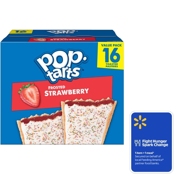 Pop-Tarts Frosted Strawberry Toaster Pastries, Breakfast Foods, Shelf-Stable, 27 oz (16 Count)