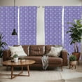 thumbnail image 2 of Ambesonne Oriental Window Curtains, Curlicue and Medallion, Each 28" W x 63" L, Blue Violet Lavender Blue, 2 of 5